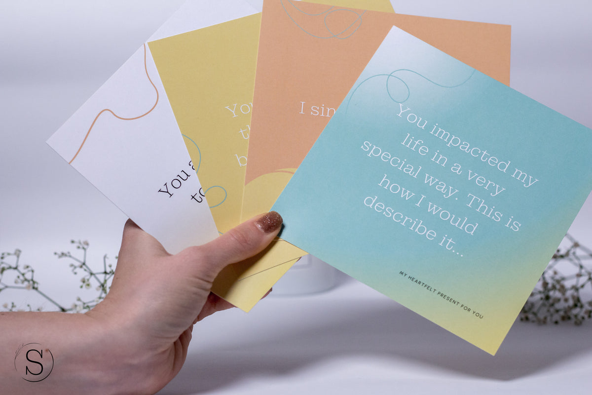 Emotionales Kartenset Geschenk mit Botschaften für Freunde, Paare und Familie - Sentimentalz