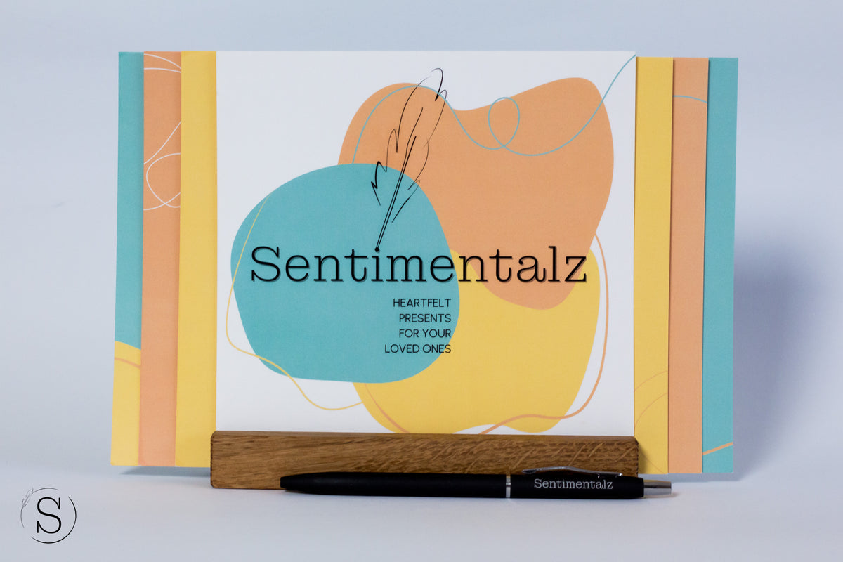 Kartenset zum Ausfüllen auf Deutsch oder Englisch wählen, Geschenkidee für Lieblingsmenschen, Sentimentalz